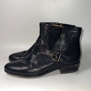 Fiorentini + Baker Black Buckle Ankle Boots - sz 37